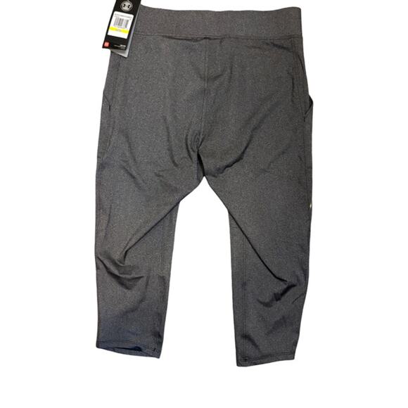 Under Armour HeatGear Perpetual 1/2 Grey Gold Compression Tights Men's Medium - Picture 2 of 5